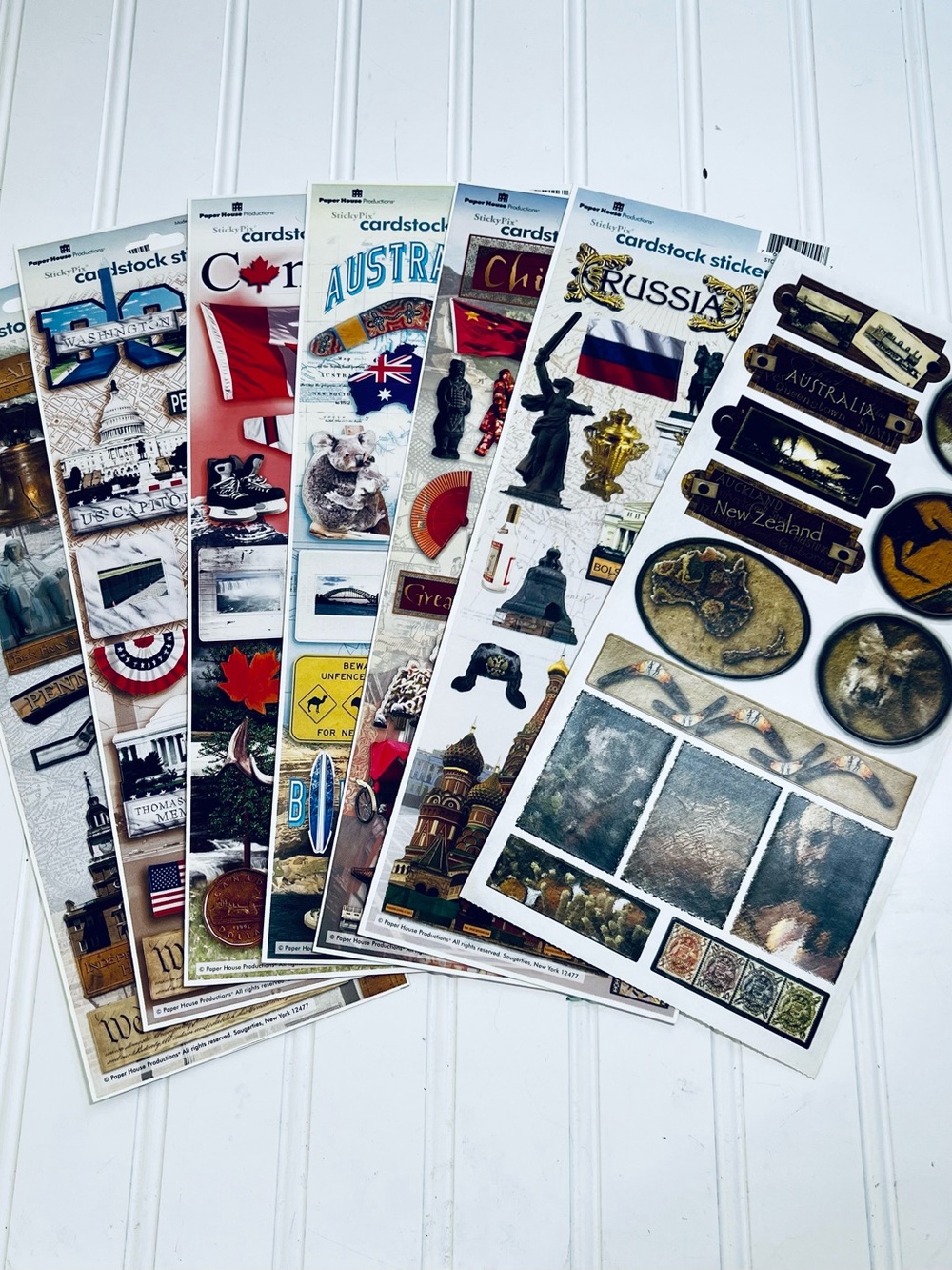 Paper House Sticker Travel Themed Bundle 7 New